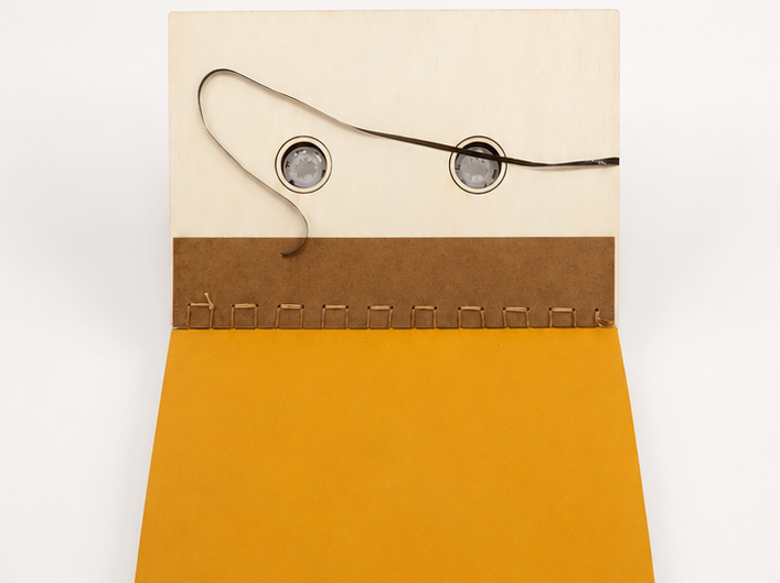 Cassette tape book - detail
